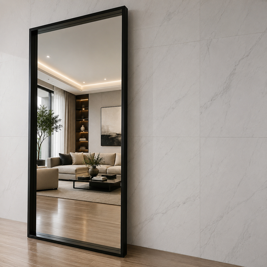 Boxa Full Length Boxed Rectangle Mirror - Black – 200x100cm