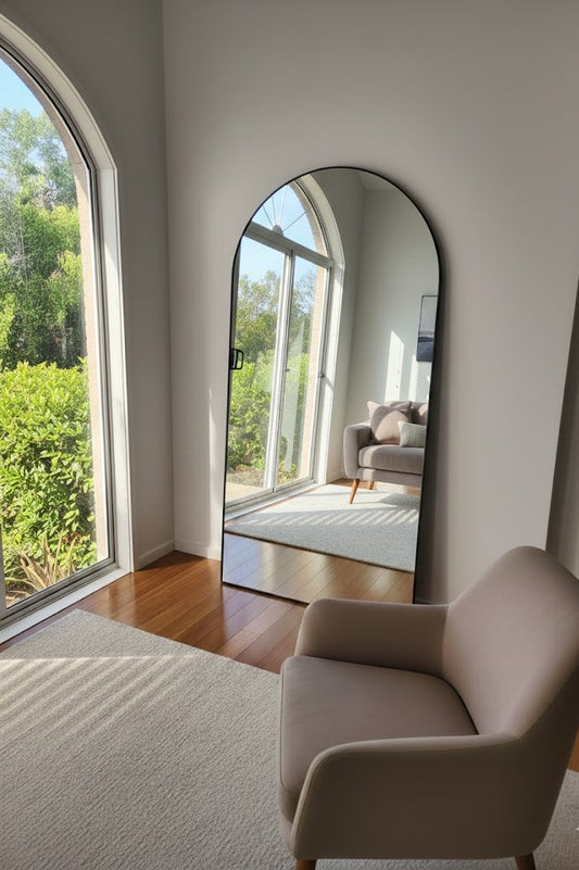 Studio Arch Mirror - Black - 200cm x 100cm