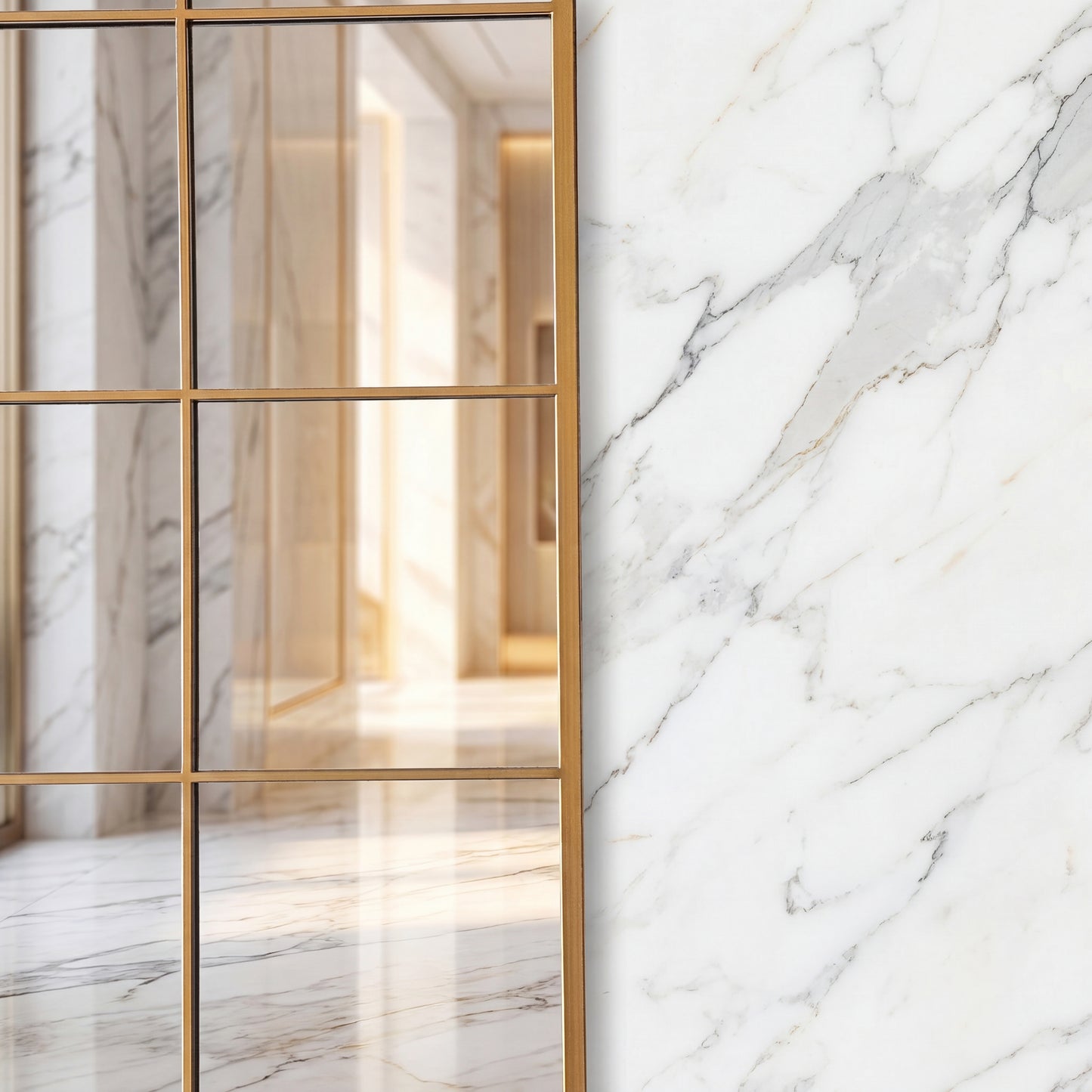 Manhattan Mirror - Gold - 200cm x 100cm