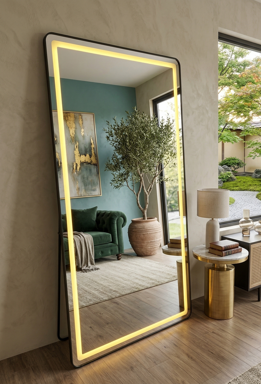 LED Rectangle Mirror with stand - 180cm x 80cm