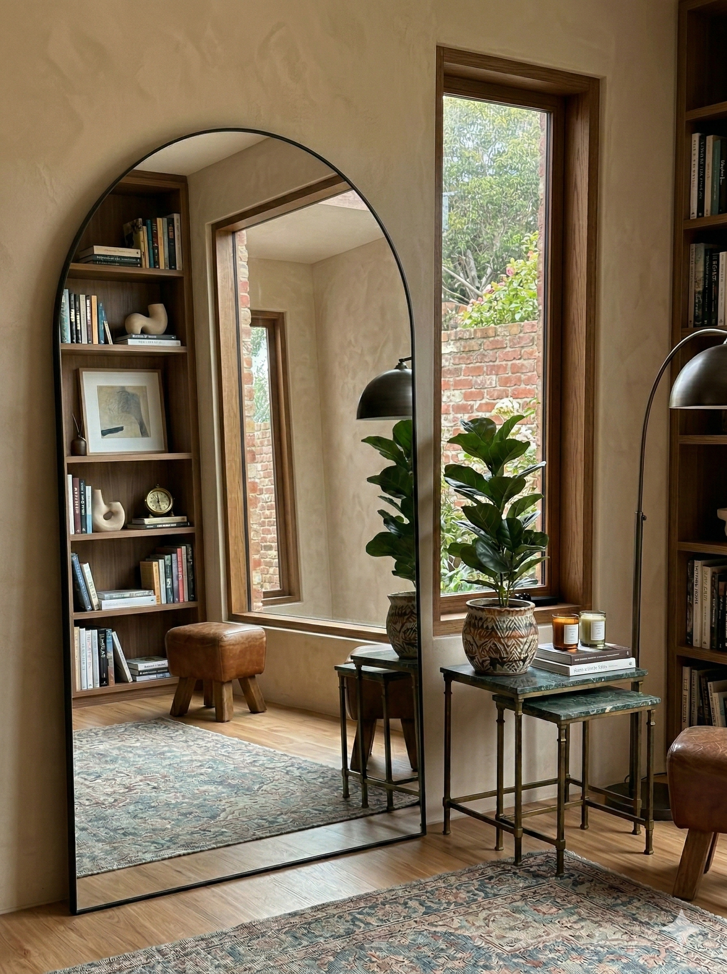 Queen Arch Mirror - Black - 210cm x 120cm