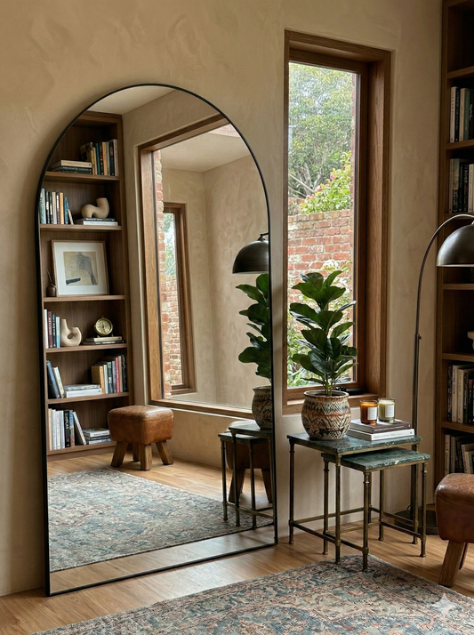 Queen Arch Mirror - Black - 210cm x 120cm