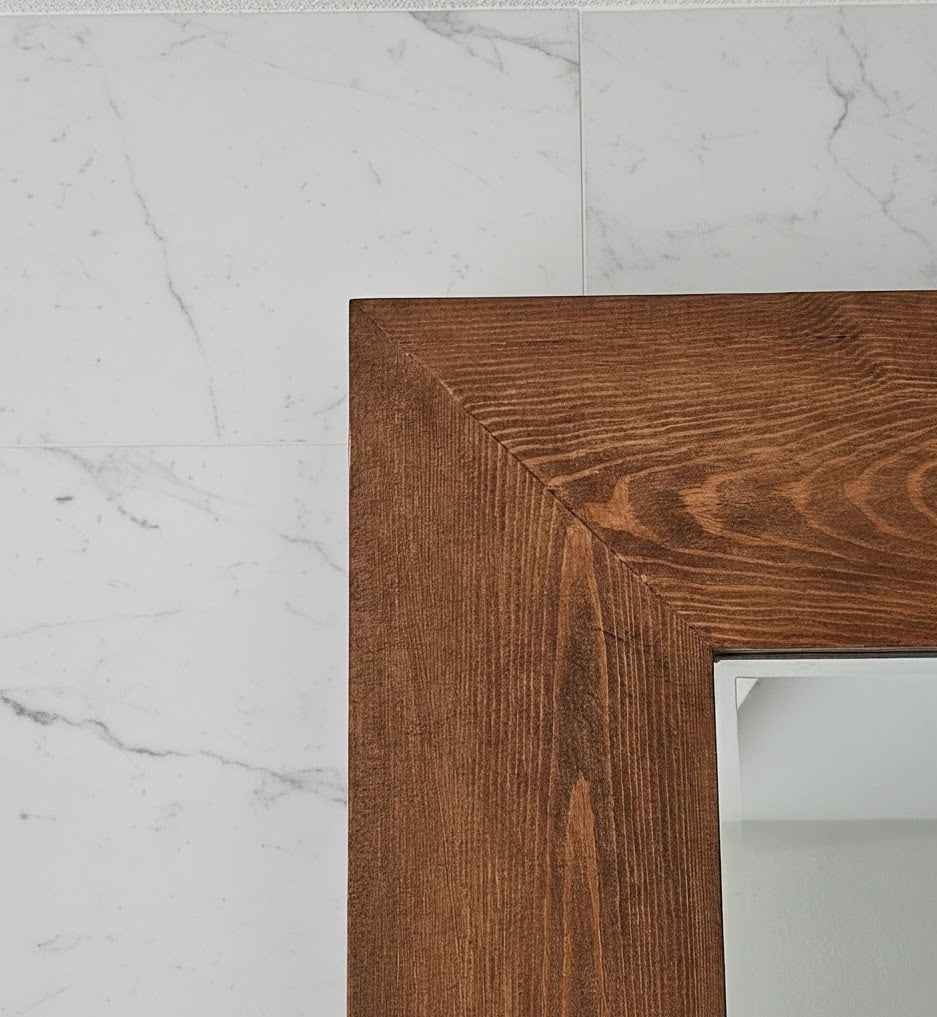 King Wooden Mirror - Walnut - 215cm x 125cm