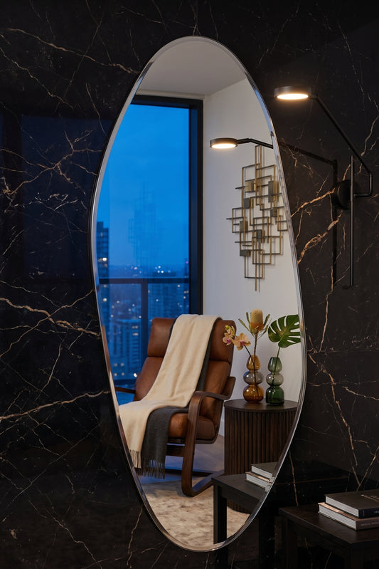 PEBBLE - Irregular | Asymmetrical Frameless Mirror - 190cm x 80cm