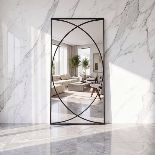 Vaskania Full Length Mirror - Black - 200cm x 100cm