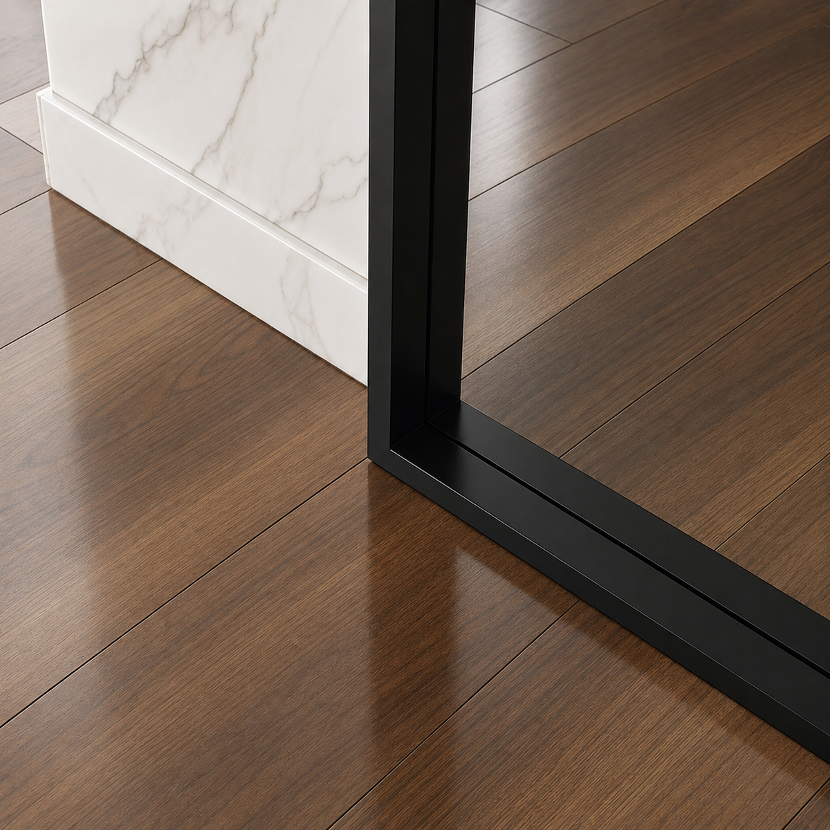 Boxa Full Length Boxed Rectangle Mirror - Black – 200x100cm