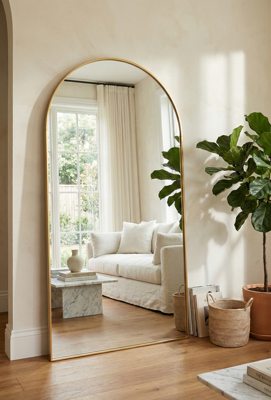 Studio Arch Mirror - Gold - 200cm x 100cm