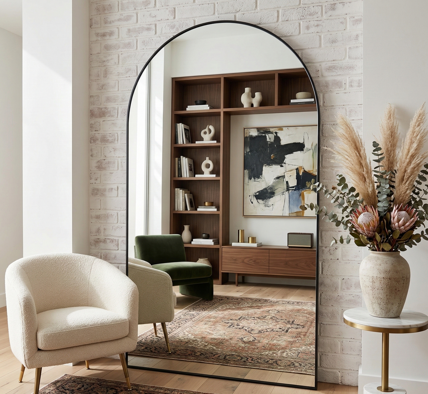 King Arch Mirror - Black - 220cm x 120cm