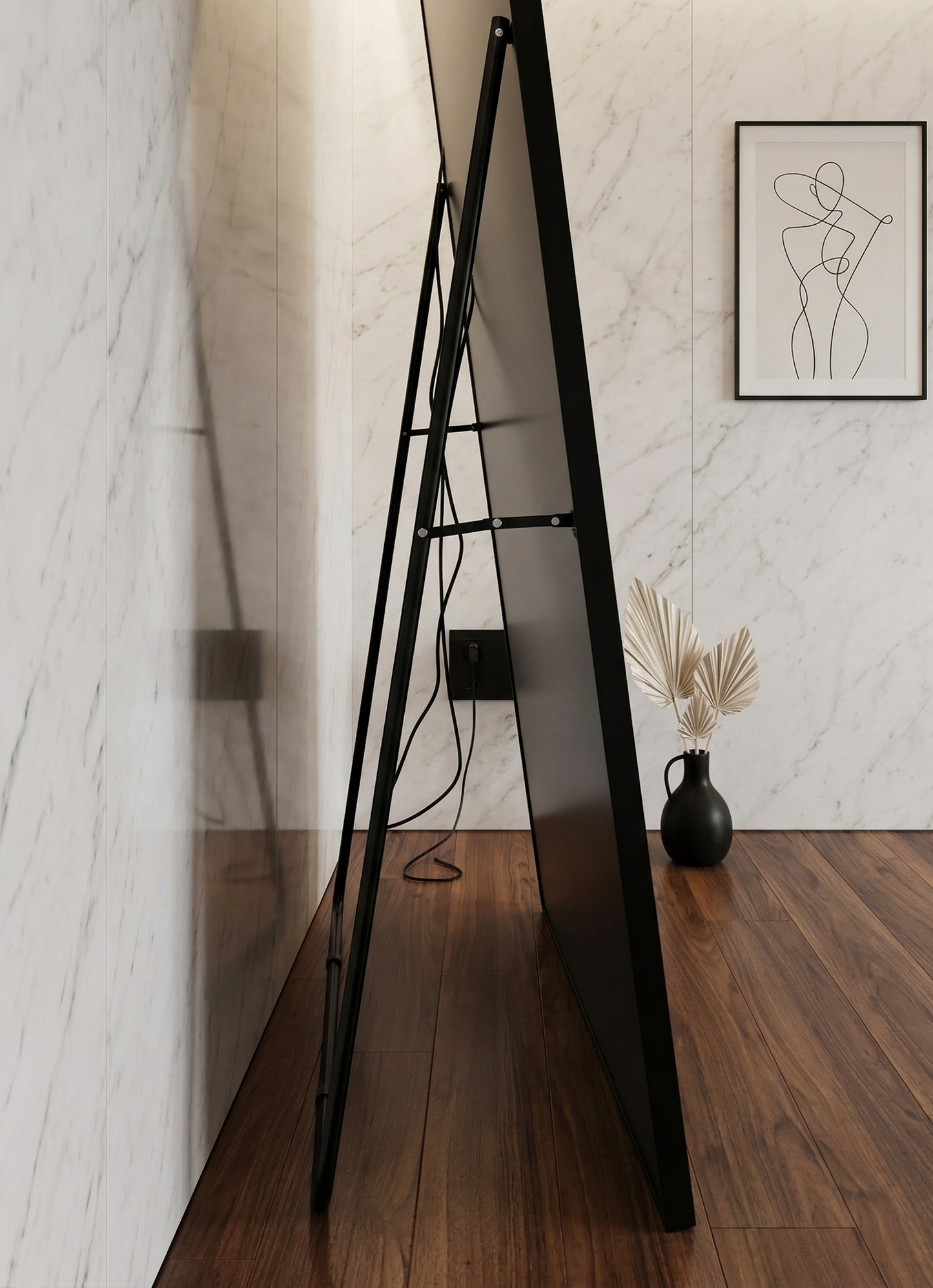 LED Rectangle Mirror with stand - 180cm x 80cm