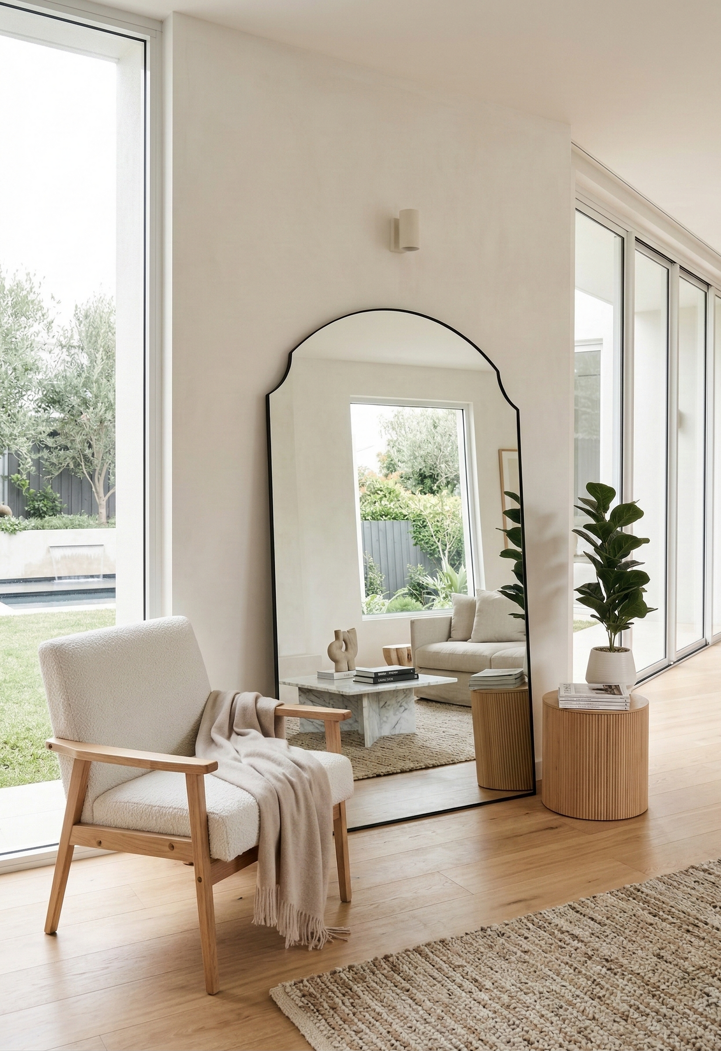 IYLA Oversized Arch Mirror - Black - 190cm x 120cm