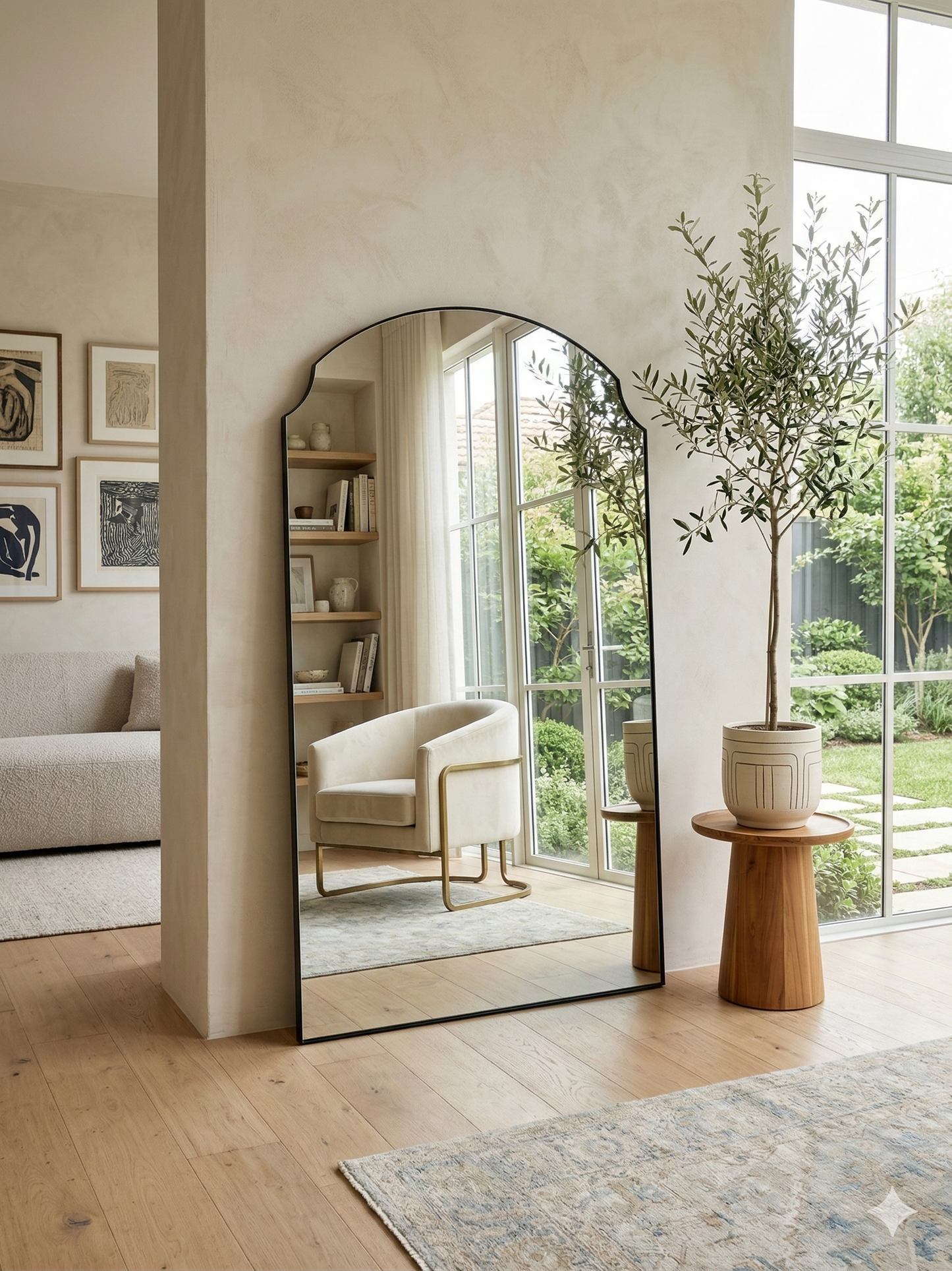 IYLA Oversized Arch Mirror - Black - 190cm x 120cm