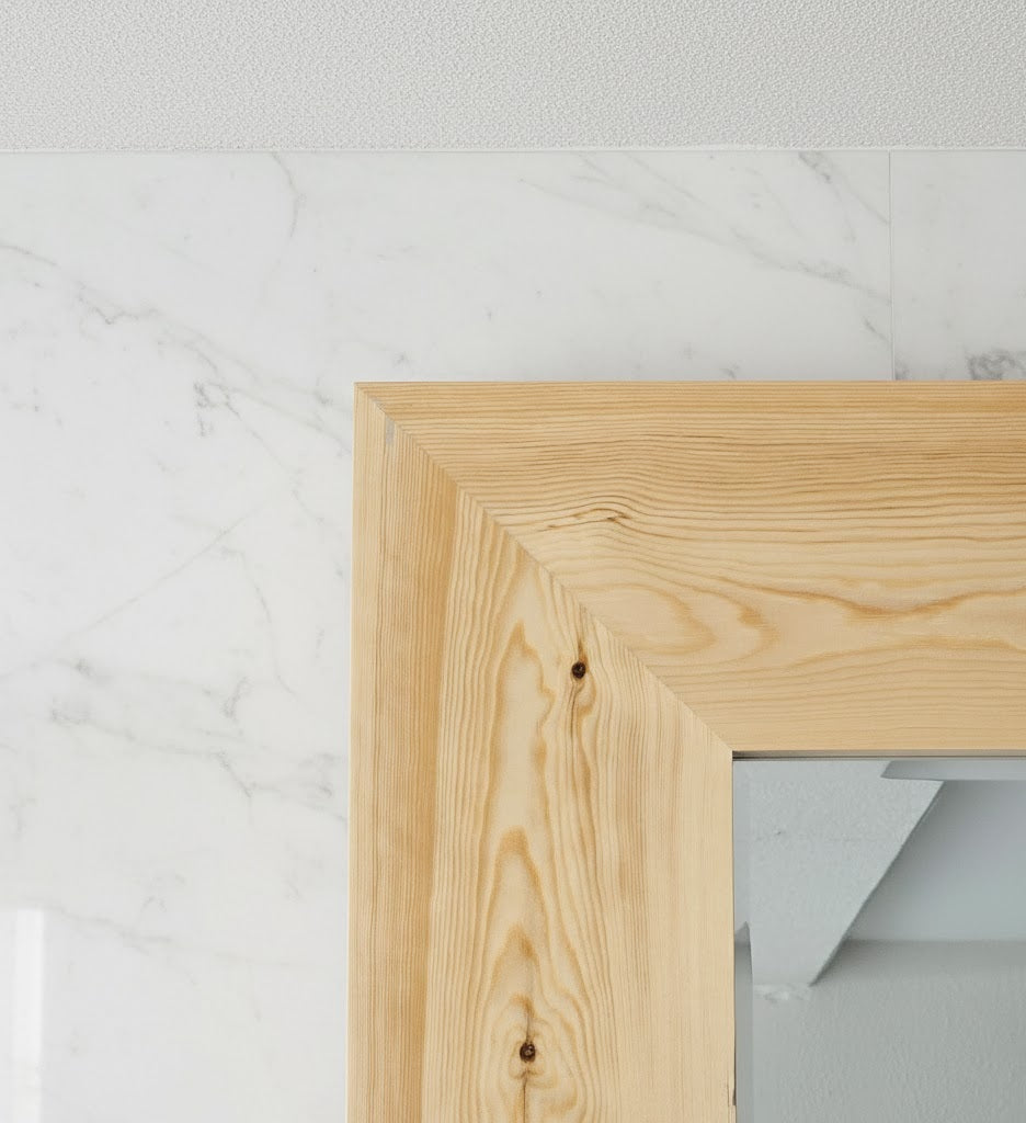 King Wooden Mirror - Natural - 215cm x 125cm