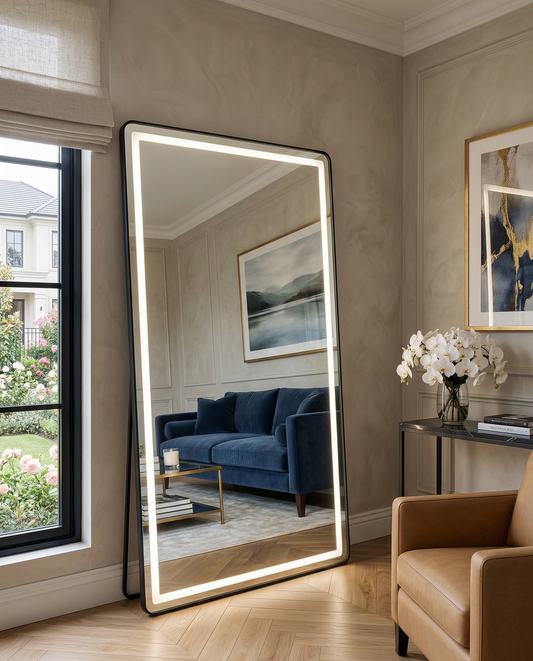 LED Rectangle Mirror with stand - 180cm x 80cm