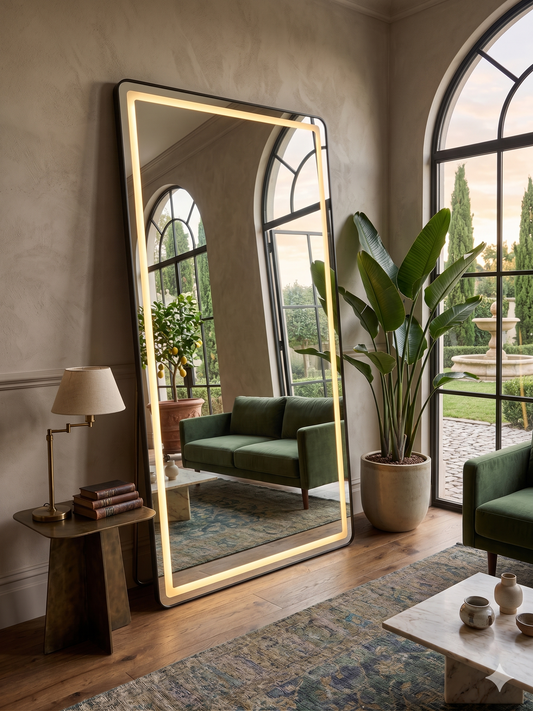 LED Rectangle Mirror with stand - 200cm x 100cm