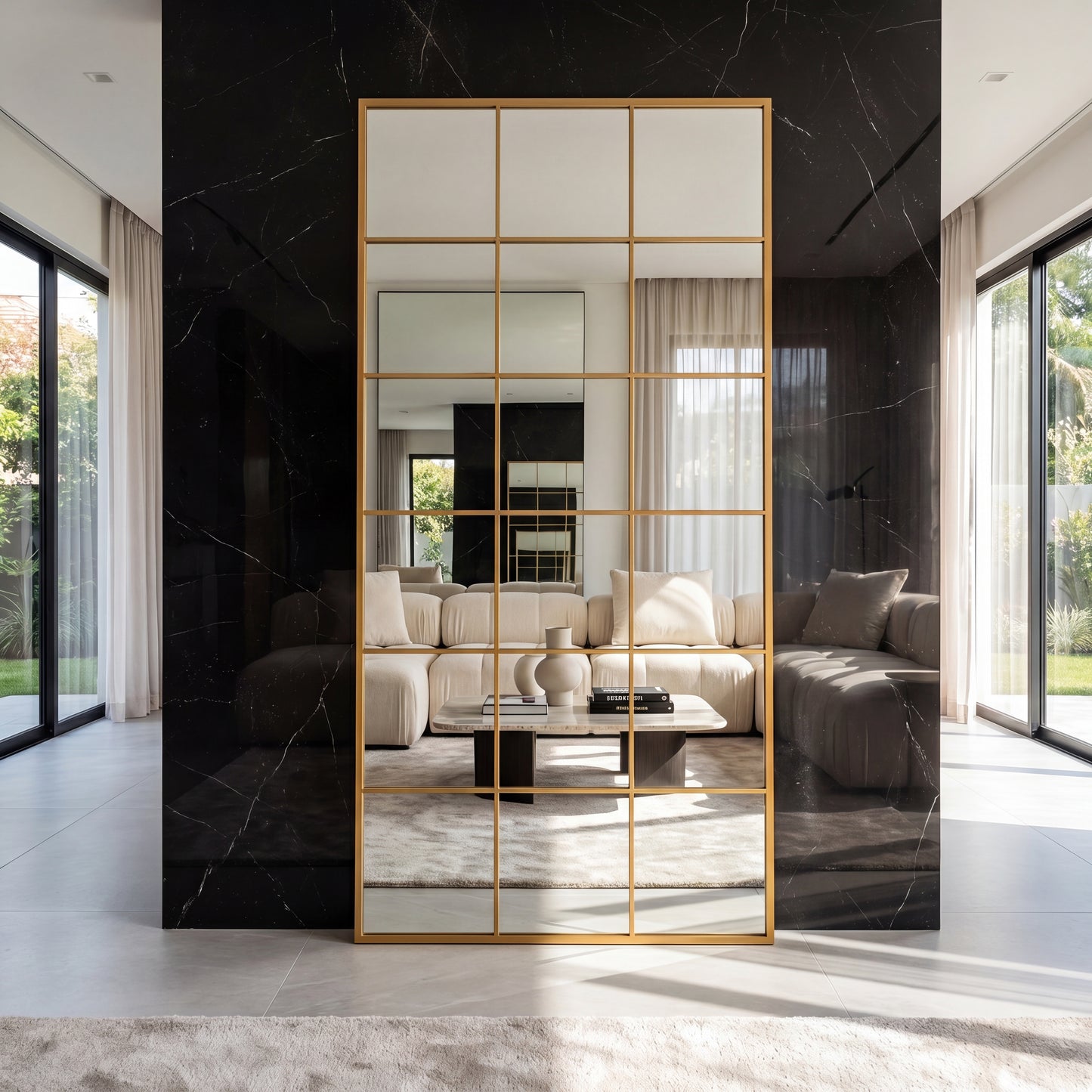 Manhattan Mirror - Gold - 200cm x 100cm
