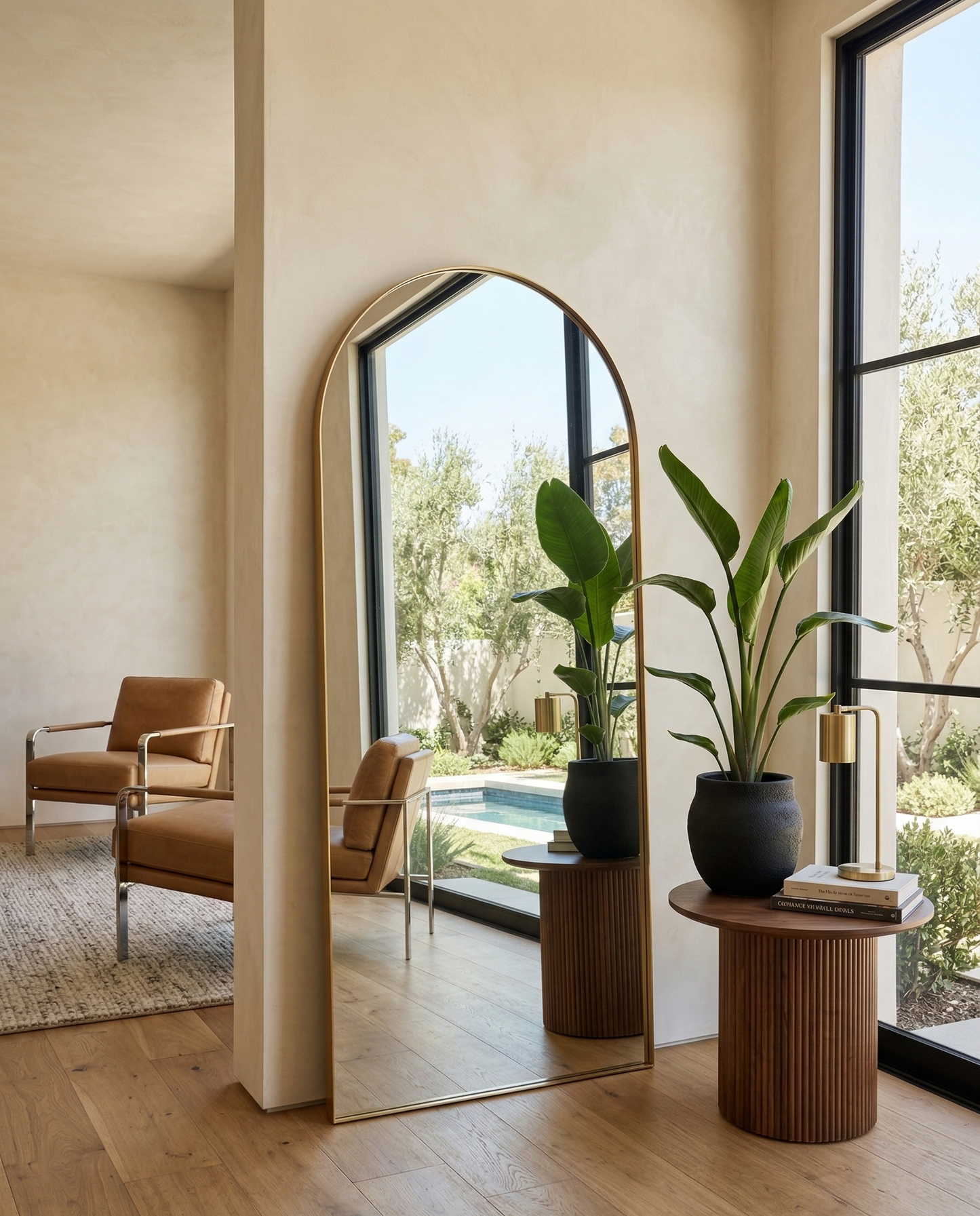 Box Metal Arch Mirror - GOLD - 200cm x 90cm