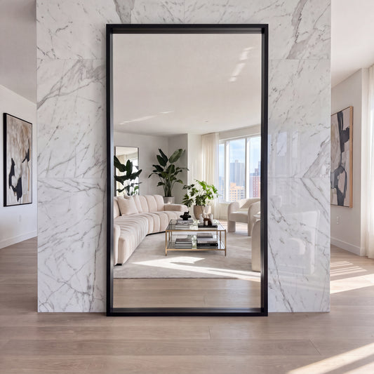 Boxa Full Length Boxed Rectangle Mirror - Black – 200x100cm