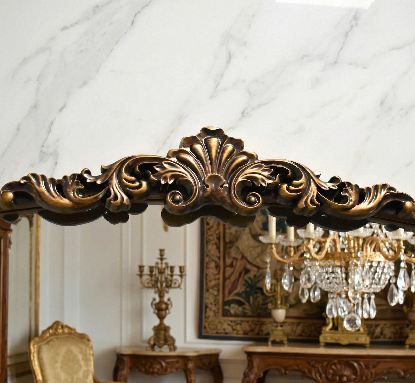 Ornate Arch Mirror - Bronze - 200cm x 100cm