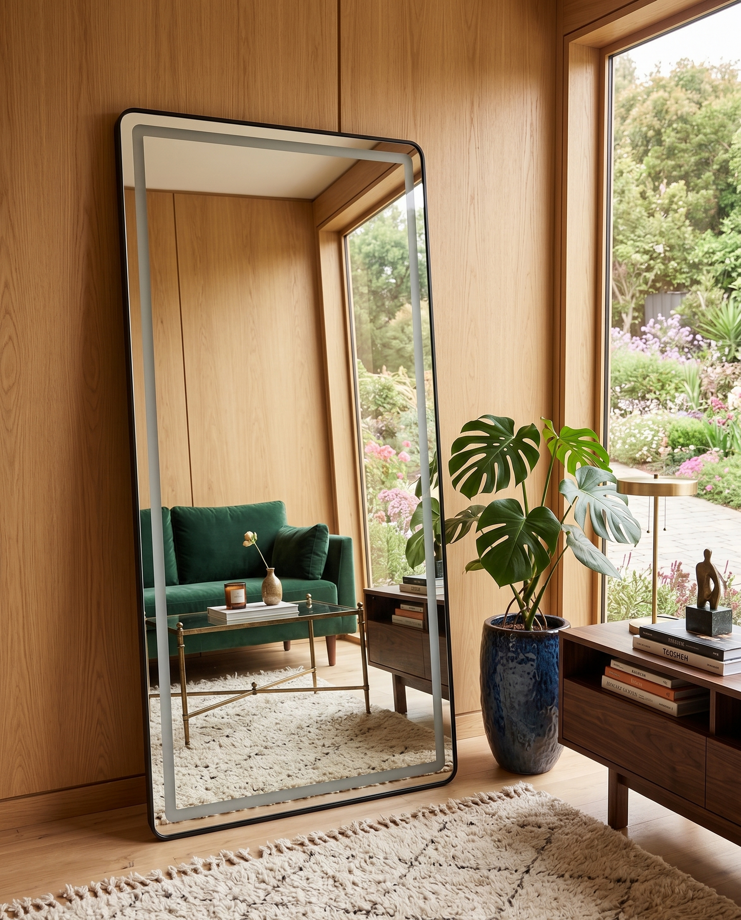 LED Rectangle Mirror with stand - 200cm x 100cm