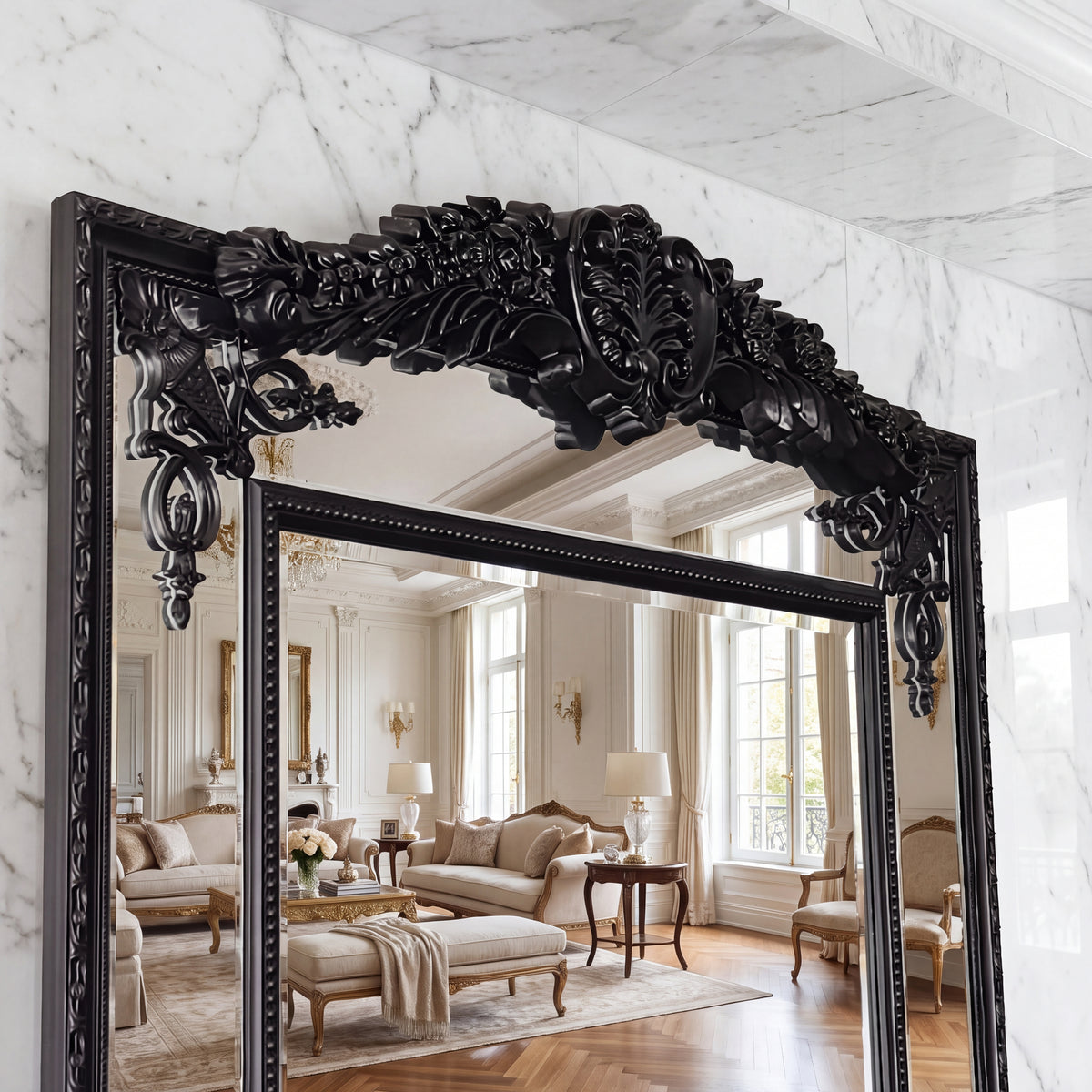 Rose-Hampton Mirror - Black  210x120cm