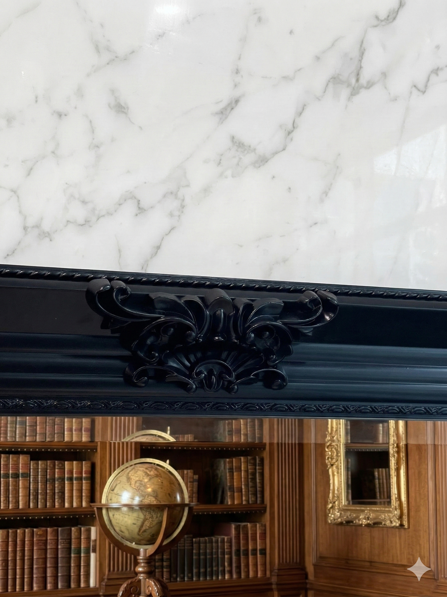 French Vienna Mirror - Black - 190cm x 90cm