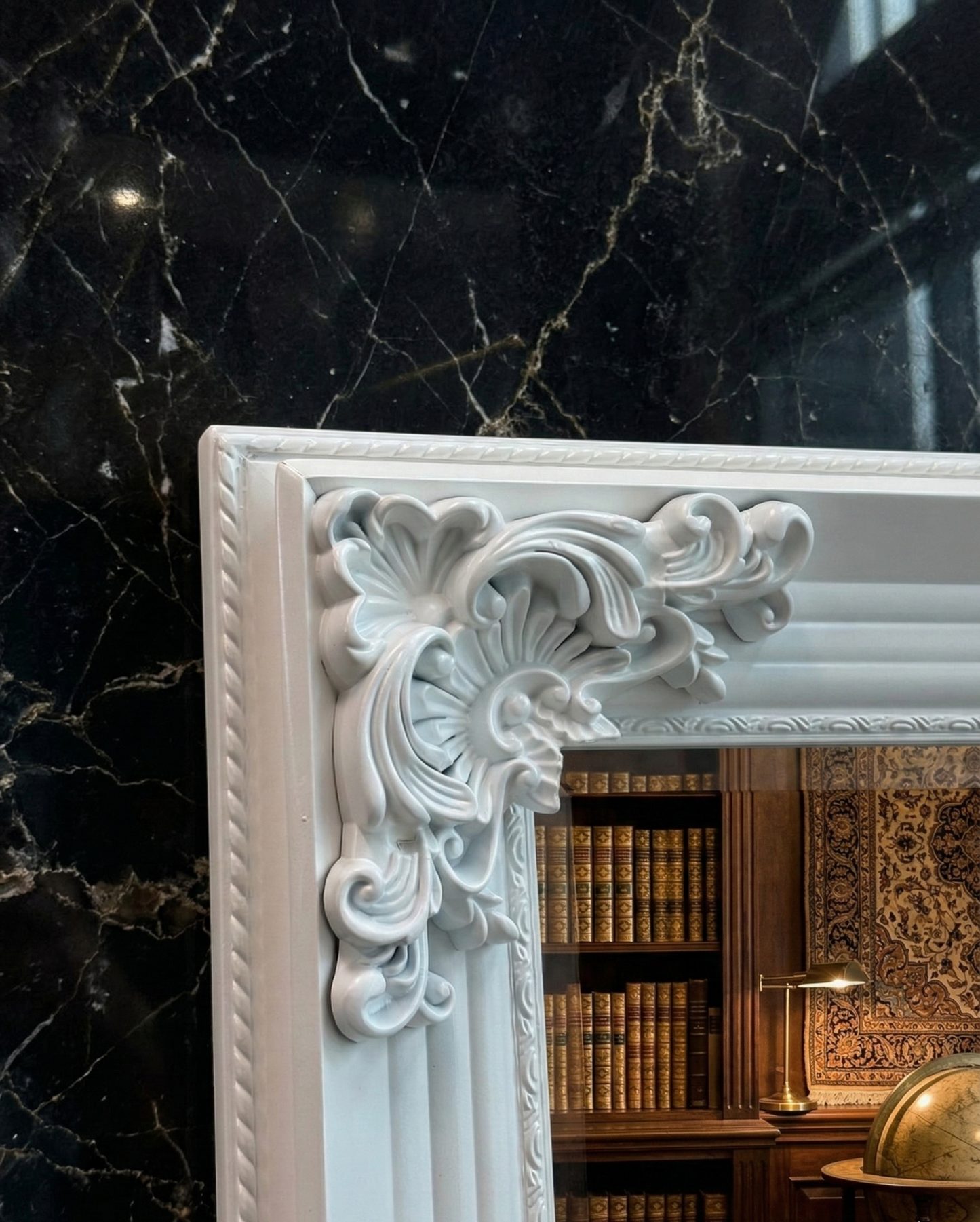 French Vienna Mirror - White - 190cm x 90cm