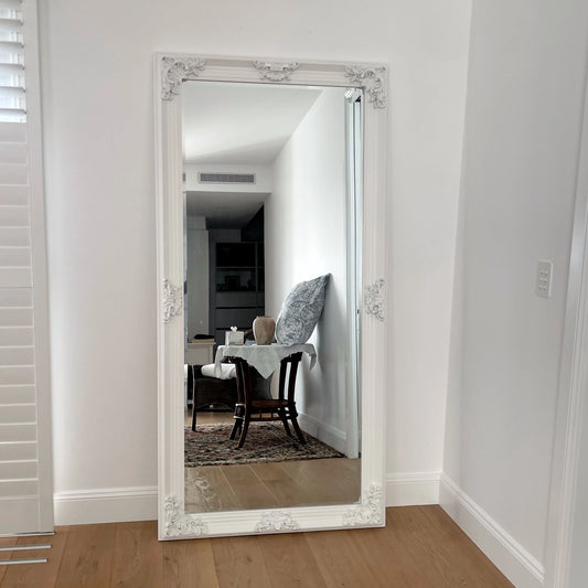 French Vienna Mirror - White - 190cm x 90cm