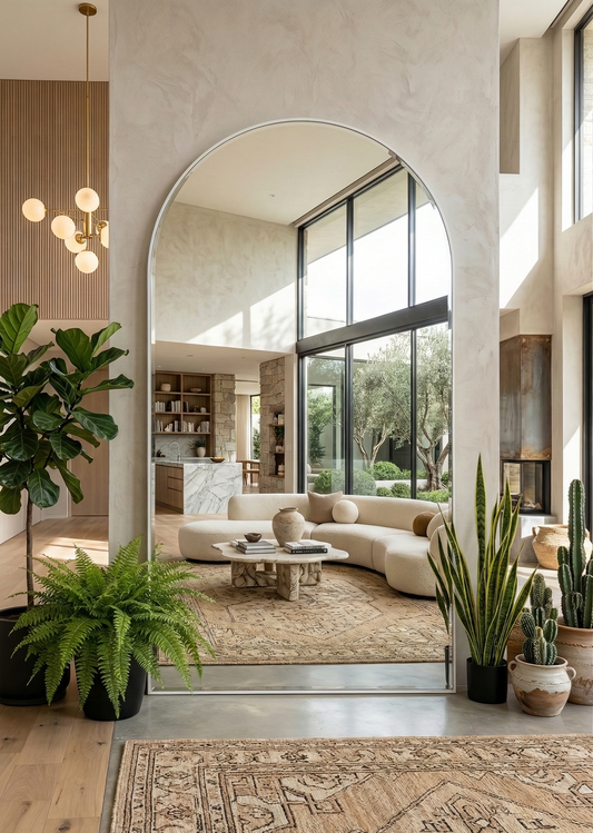 Queen Arch Mirror - White- 210cm x 120cm