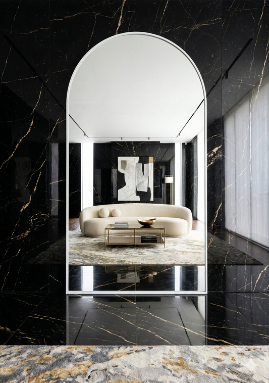 Queen Arch Mirror - White- 210cm x 120cm